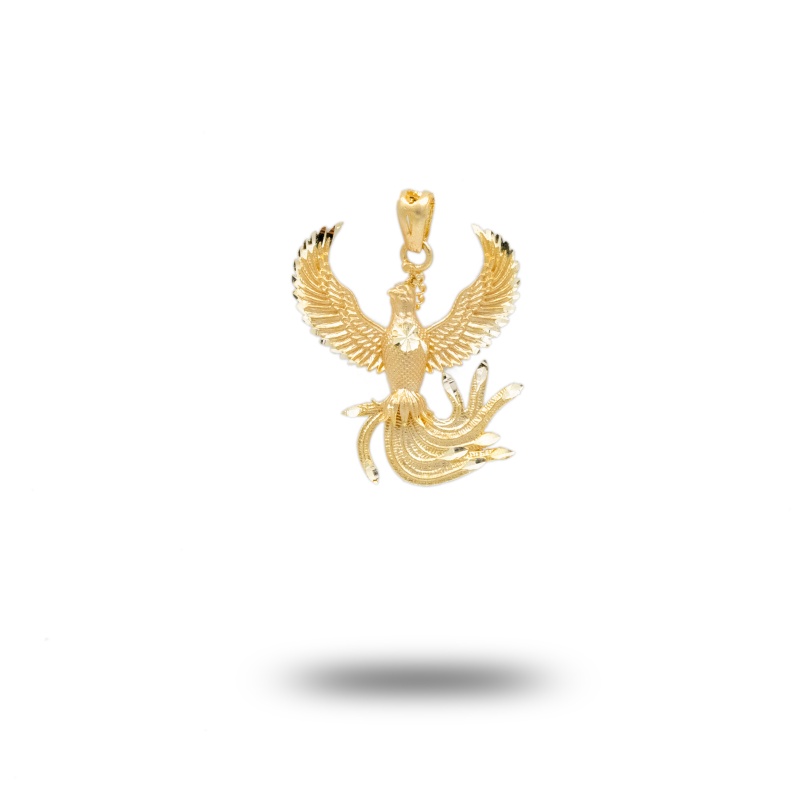 آویز طلا زنانه طرح ققنوس
